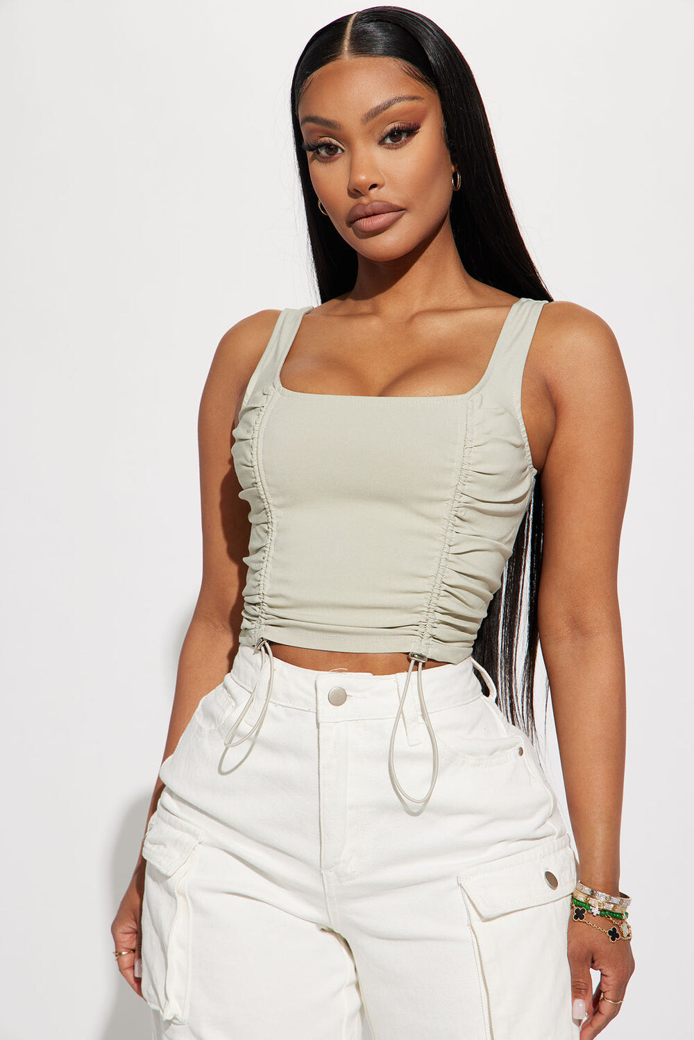

Топ Fashion Nova JW15908, серый