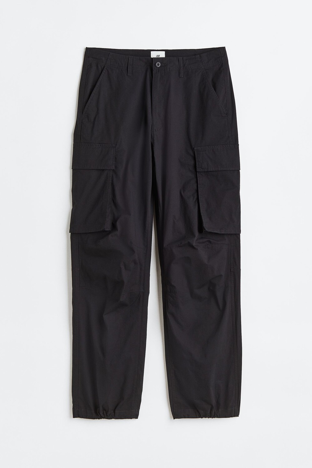

Брюки H&M Relaxed Fit Cargo, черный