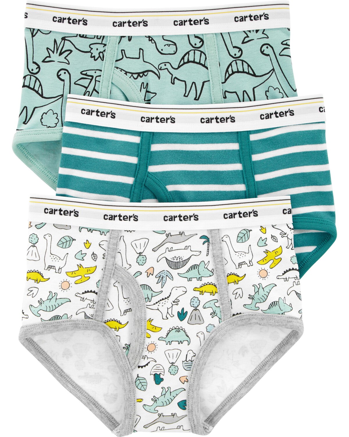 

Комплект из 3 хлопковых трусов Carter's, мультиколор