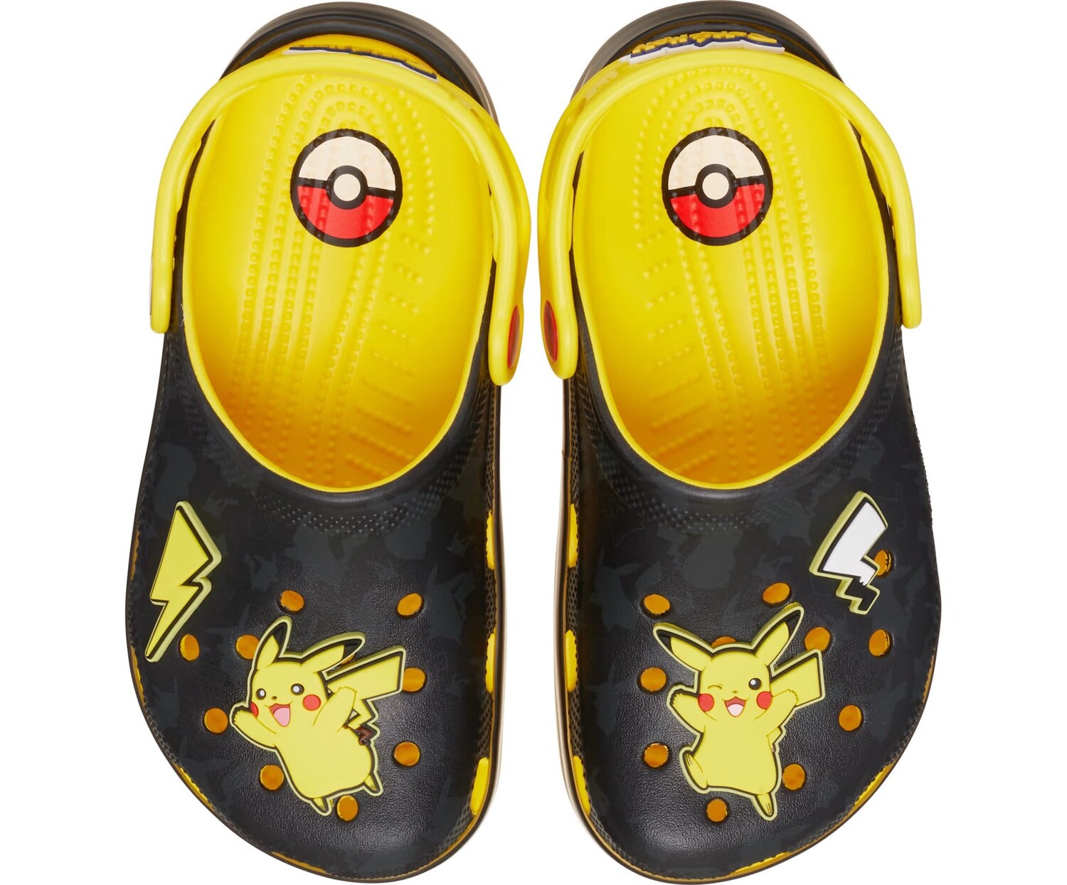

Сабо детские Crocs Classic Clog x Pokémon, Pikachu, черный/желтый