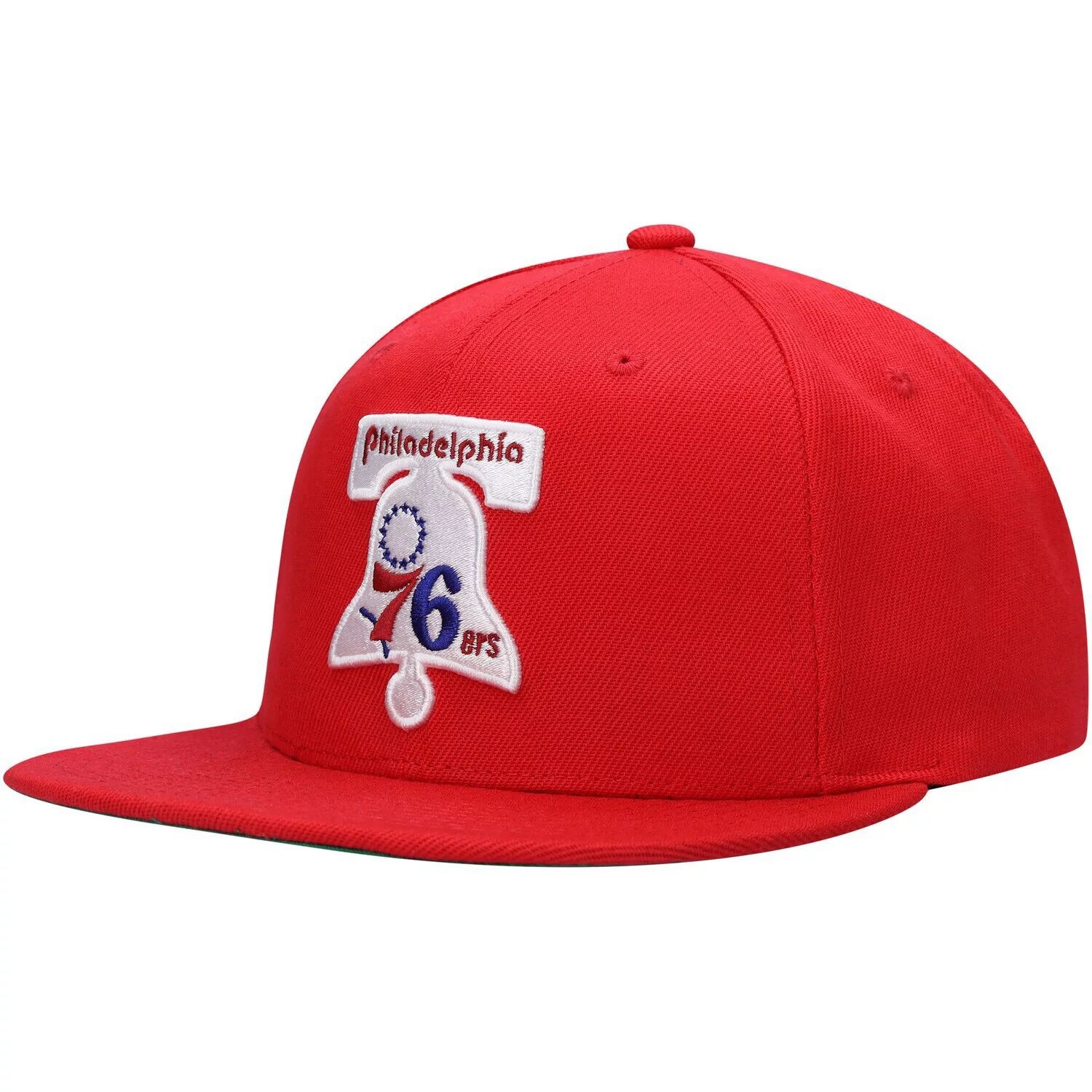 

Мужская кепка Mitchell & Ness Red Philadelphia 76ers Hardwood Classics Essentials в тон, базовая бейсболка Snapback
