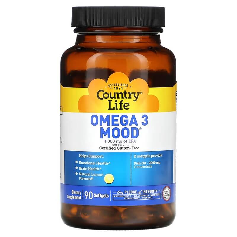 Омега-3 Country Life, 90 таблеток now foods neptune krill oil 500 mg добавки с омега 3 жирными кислотами 60 шт