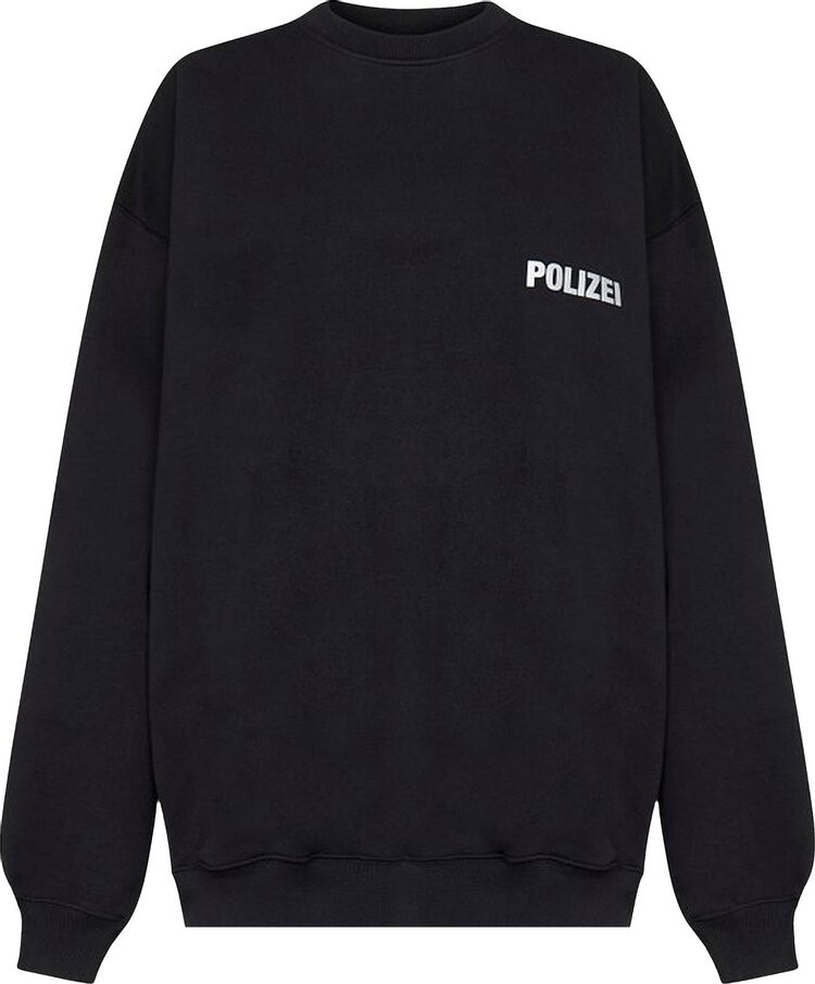 

Толстовка Vetements Polizei Sweatshirt 'Black', черный