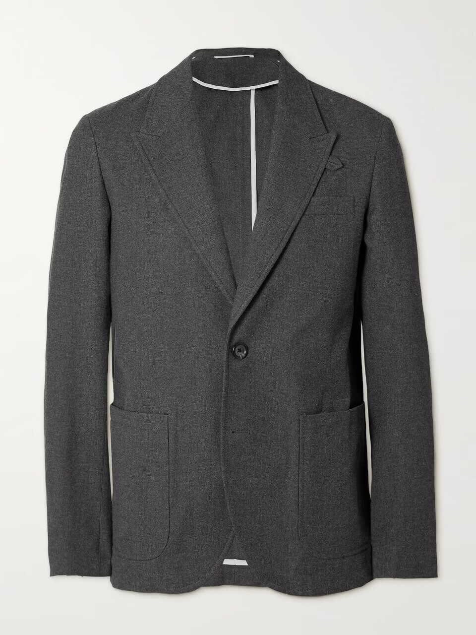 

Пиджак Oliver Spencer Mansfield Cotton and Wool-Blend, темно-серый
