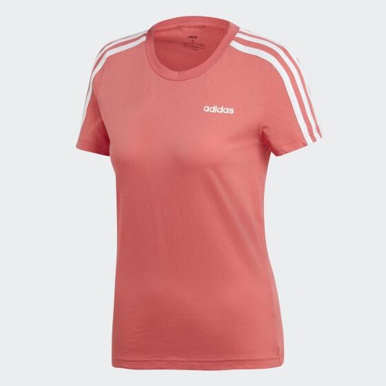 

Футболка adidas Essentials 3-Stripes, розовый/белый