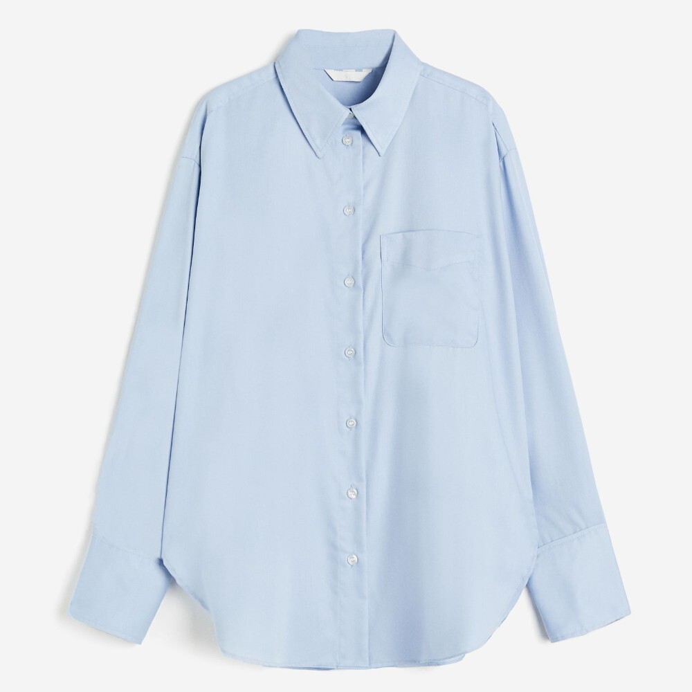 

Рубашка H&M Satin, голубой