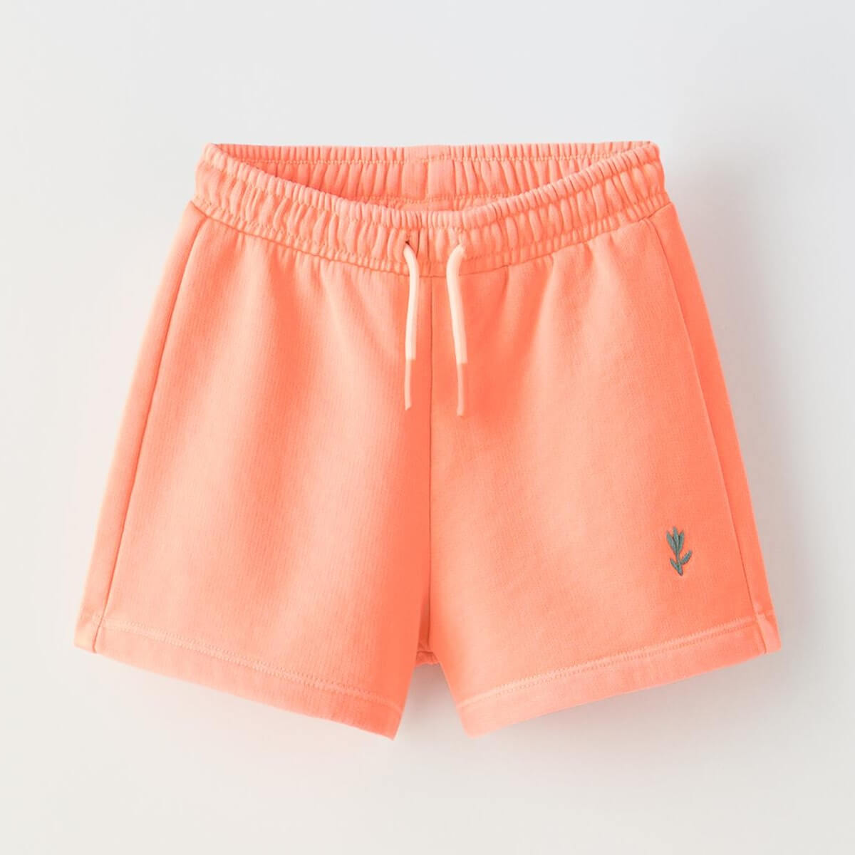 цена Шорты Zara Embroidered Neon Bermuda, оранжевый