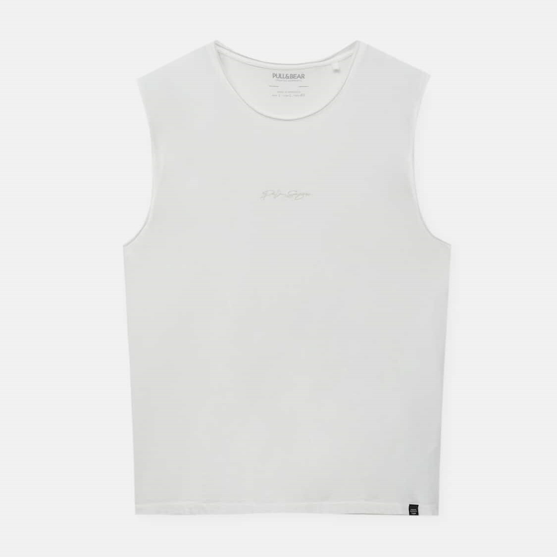 

Майка Pull&Bear With Rolled Trim, белый