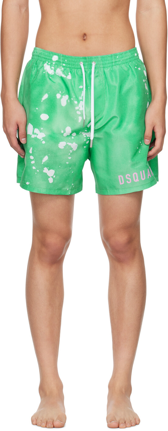 

Зеленые отбеленные плавки Dsquared2