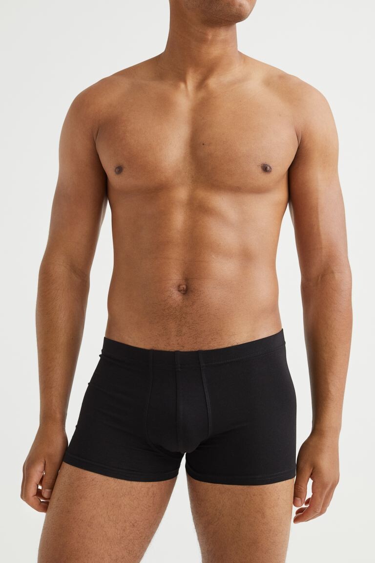 

6 пар хлопковых боксеров H&M, черный
