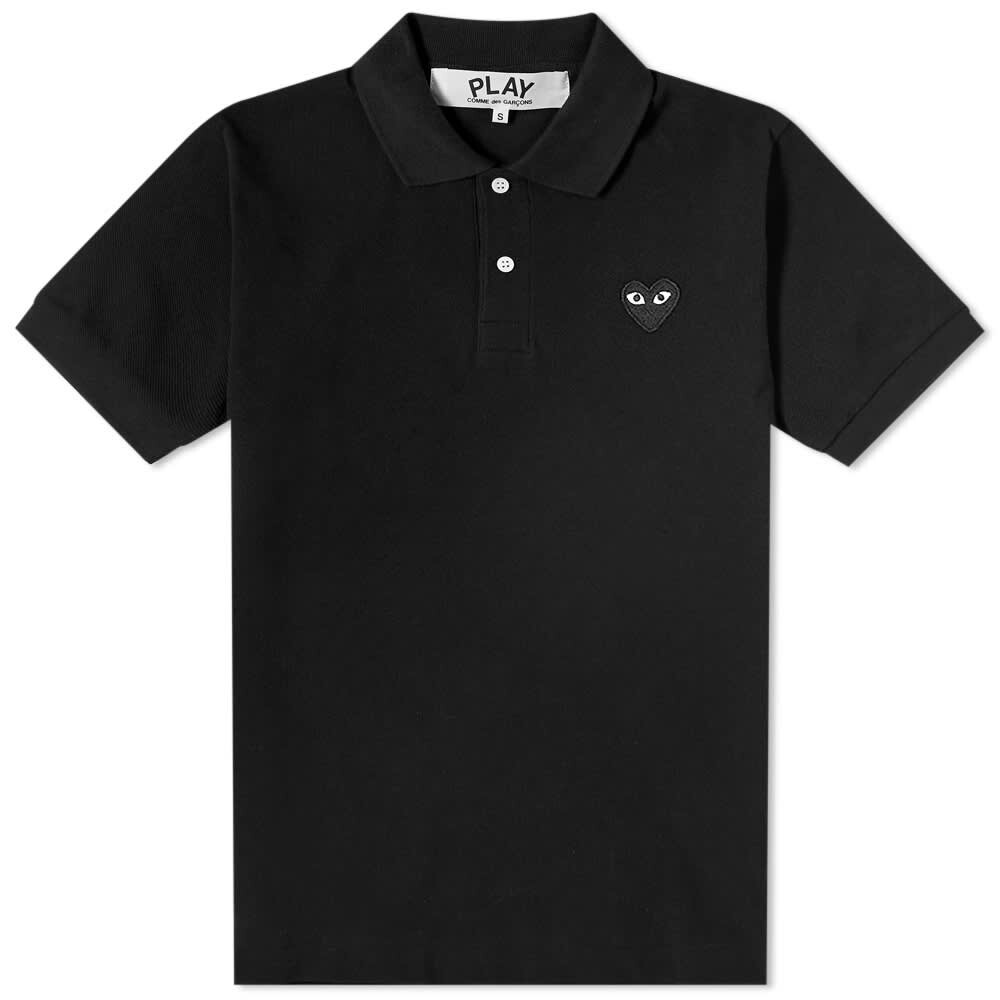 

Футболка Comme des Garcons Play Black Heart Polo, Черный, Футболка Comme des Garcons Play Black Heart Polo