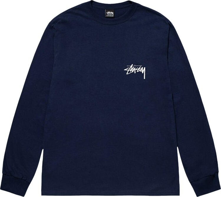 Лонгслив Stussy 8 Ball Fade Long-Sleeve Tee 'Navy', синий