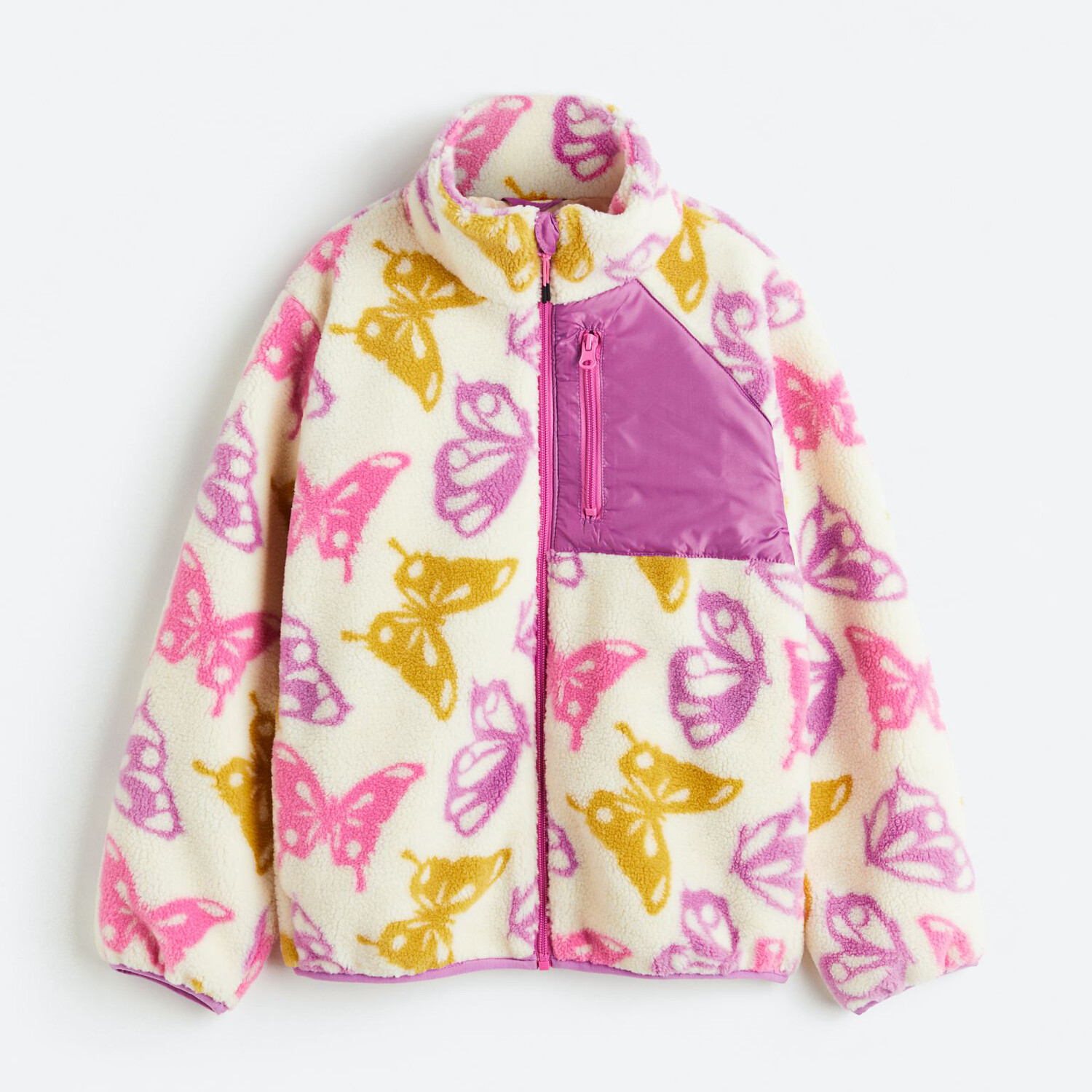 

Плюшевая куртка H&M Butterflies, белый