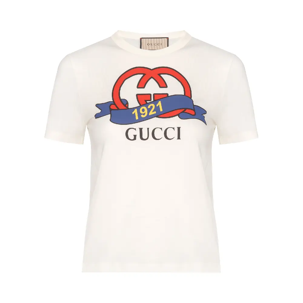 

Футболка с логотипом Gucci Cotton, белый