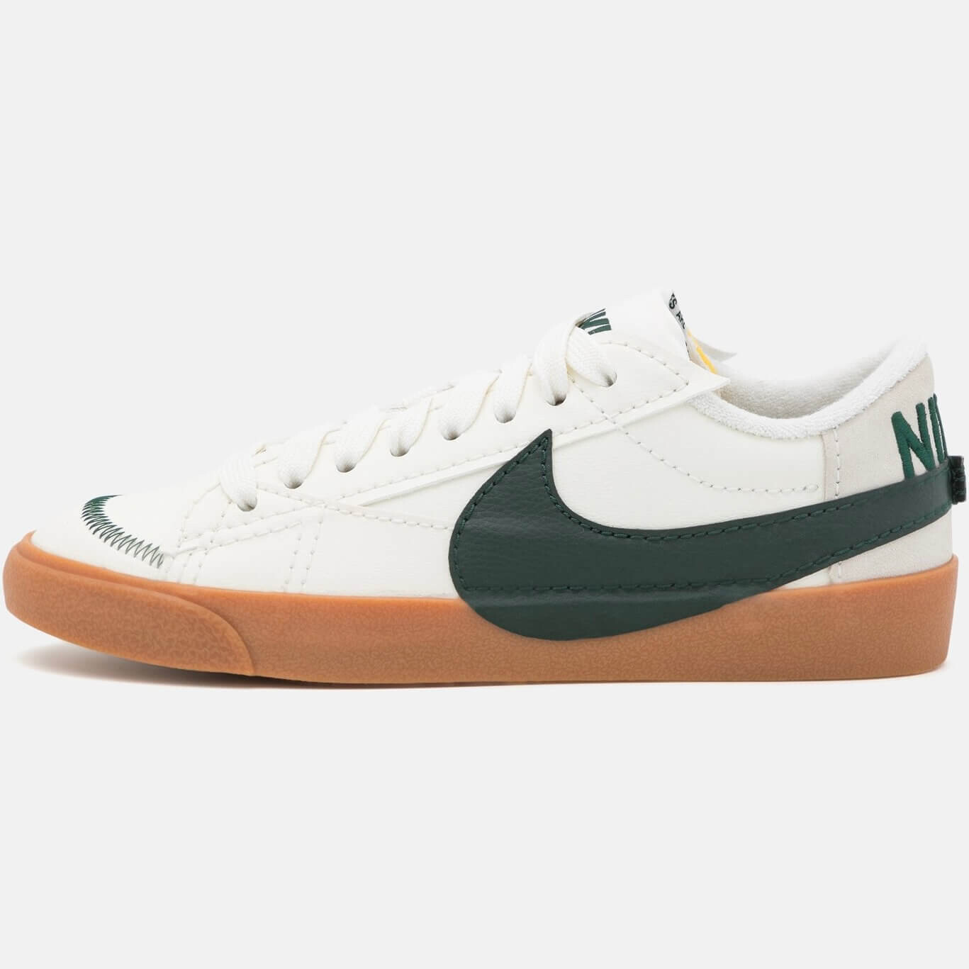 

Кроссовки Nike Blazer Low 77 Jumbo, белый/темно-зеленый/светло-коричневый