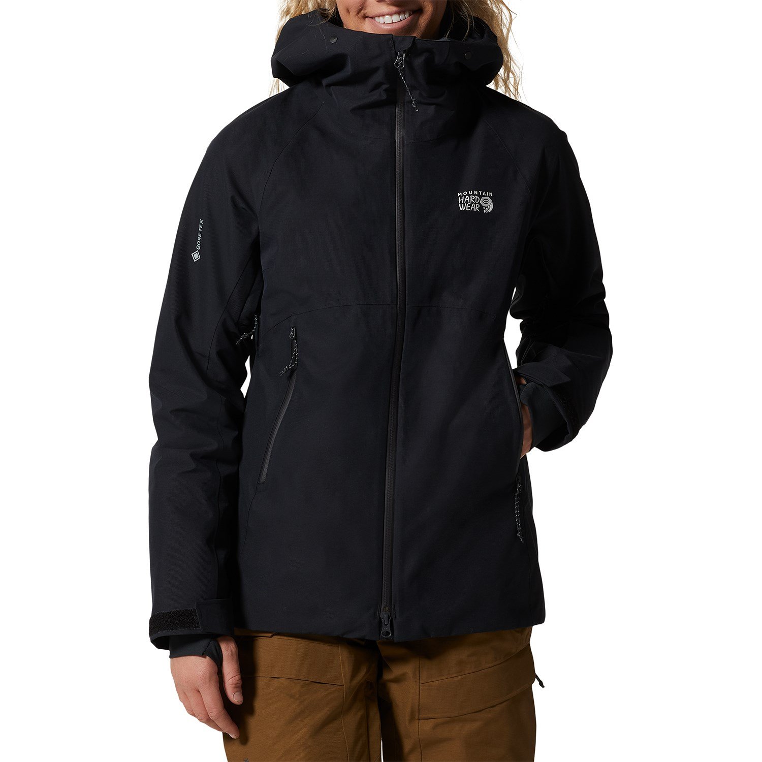 куртка утепленная zara contrast черный Куртка Mountain Hardwear Cloud Bank Gore-TEX LT утепленная, черный