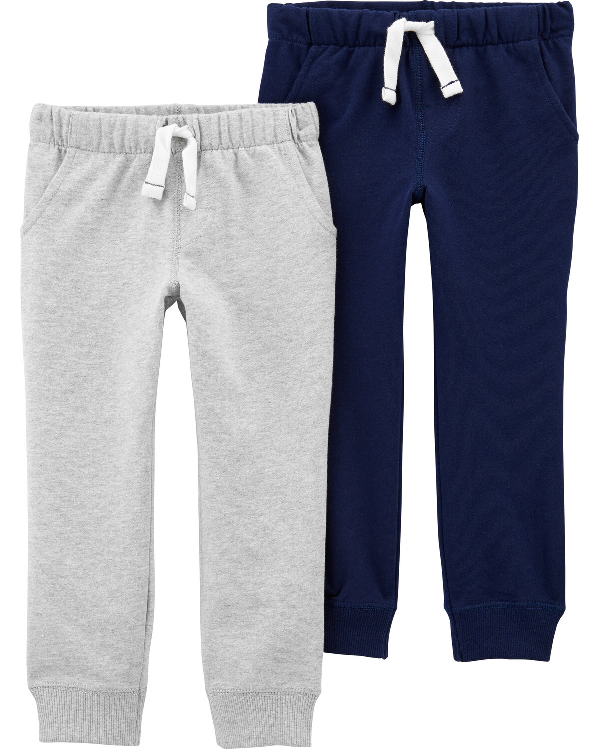

Набор из 2 штанов Jogger Basic для малышей Carter's, серый/темно-синий