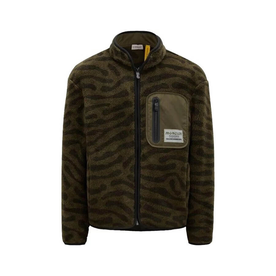 

Толстовка Moncler Genius x Salehe Bembury Zip Up Unisex, темно-зеленый