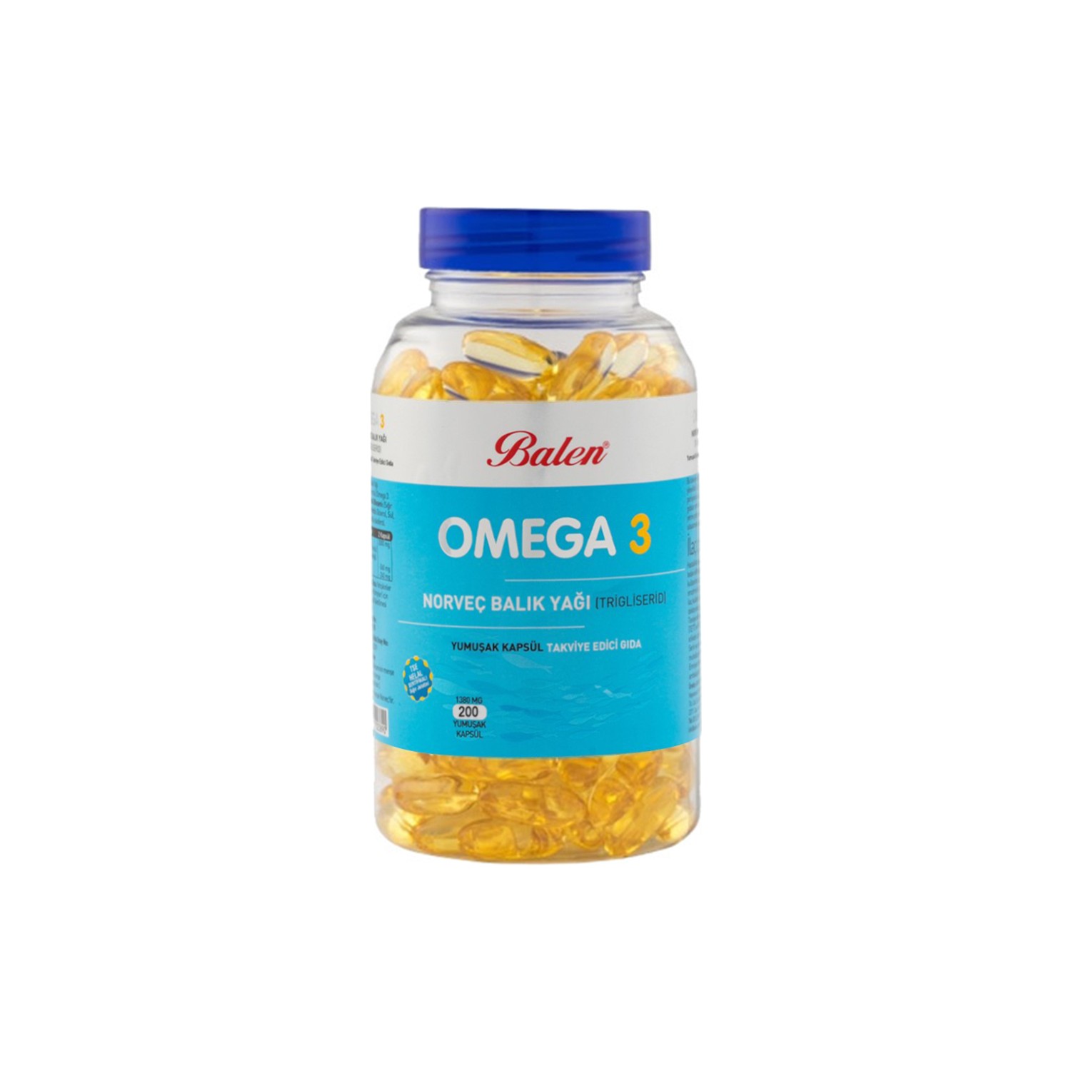 Рыбий жир Balen Omega 3, 200 капсул, 1380 мг now омега 3 капсулы 1000 мг 100 шт