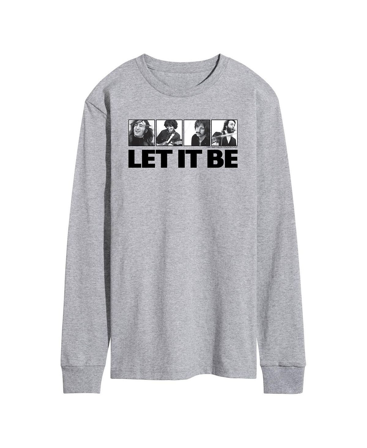 

Мужская футболка с длинным рукавом the beatles let it be AIRWAVES, серый