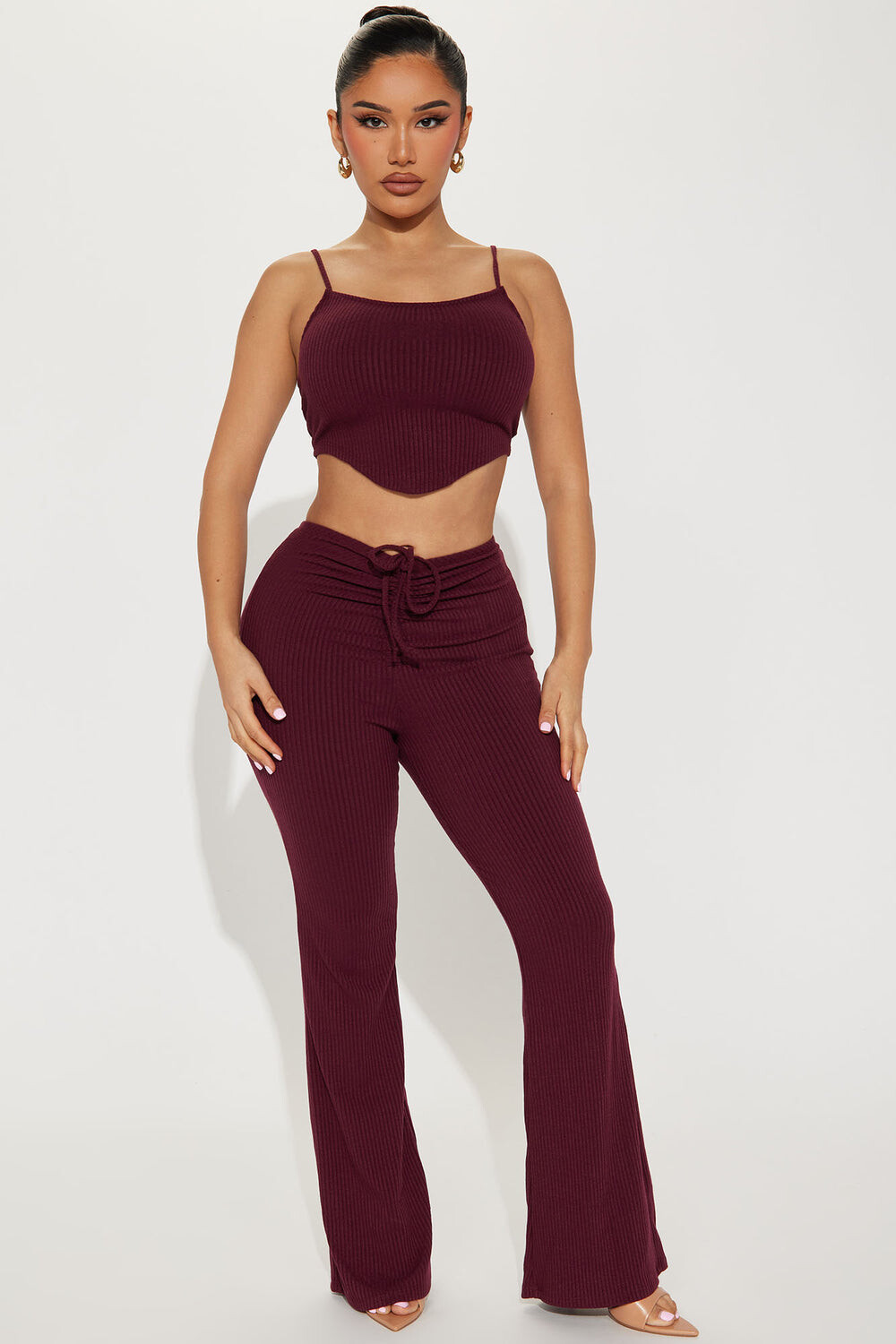 

Брюки Fashion Nova SSET7216, вино