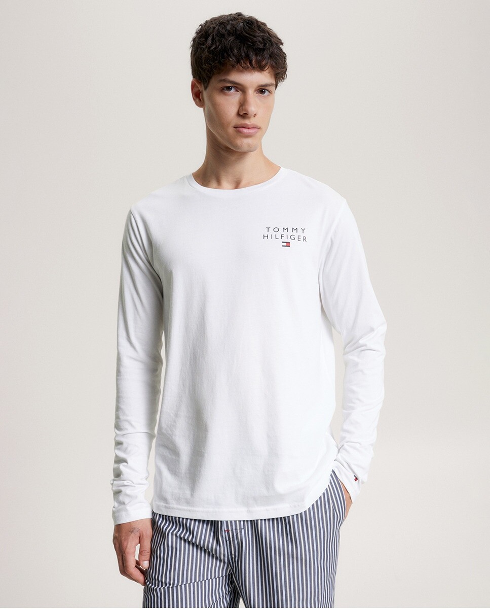 

Мужская футболка с длинным рукавом Tommy Hilfiger, белый