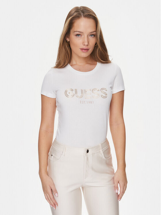 

Футболка узкого кроя Guess, белый