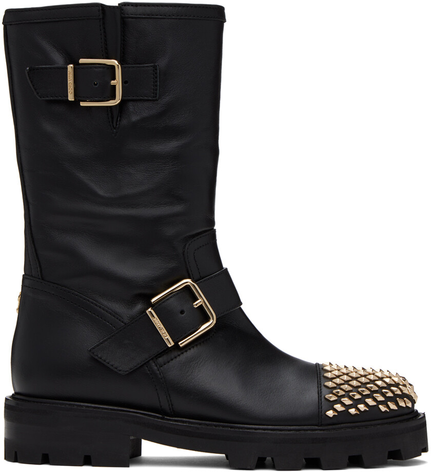 

Черные байкерские ботинки II Jimmy Choo, Черный