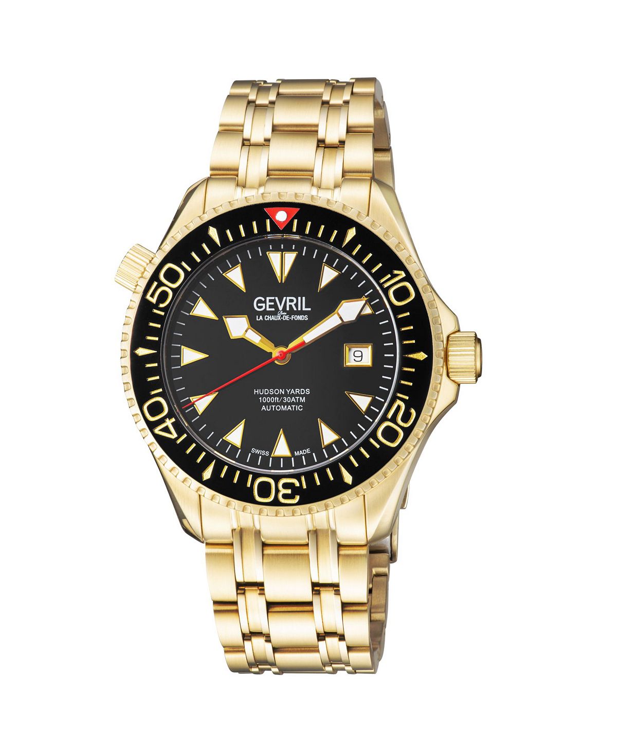 Мужские часы Hudson Yards 48804 Швейцарские автоматические часы-браслет 45 мм Gevril