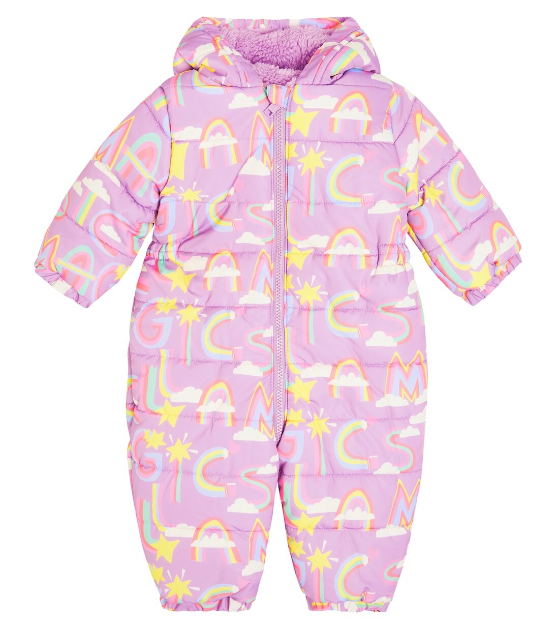 

Детский зимний комбинезон с принтом Stella Mccartney Kids, мультиколор