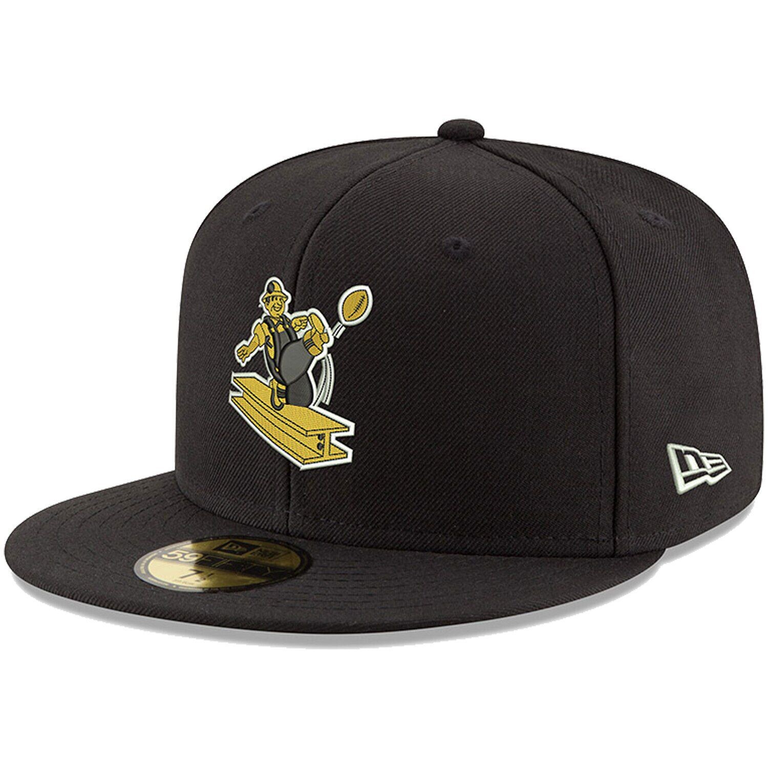 

Черная мужская приталенная кепка New Era Pittsburgh Steelers Omaha Throwback 59FIFTY