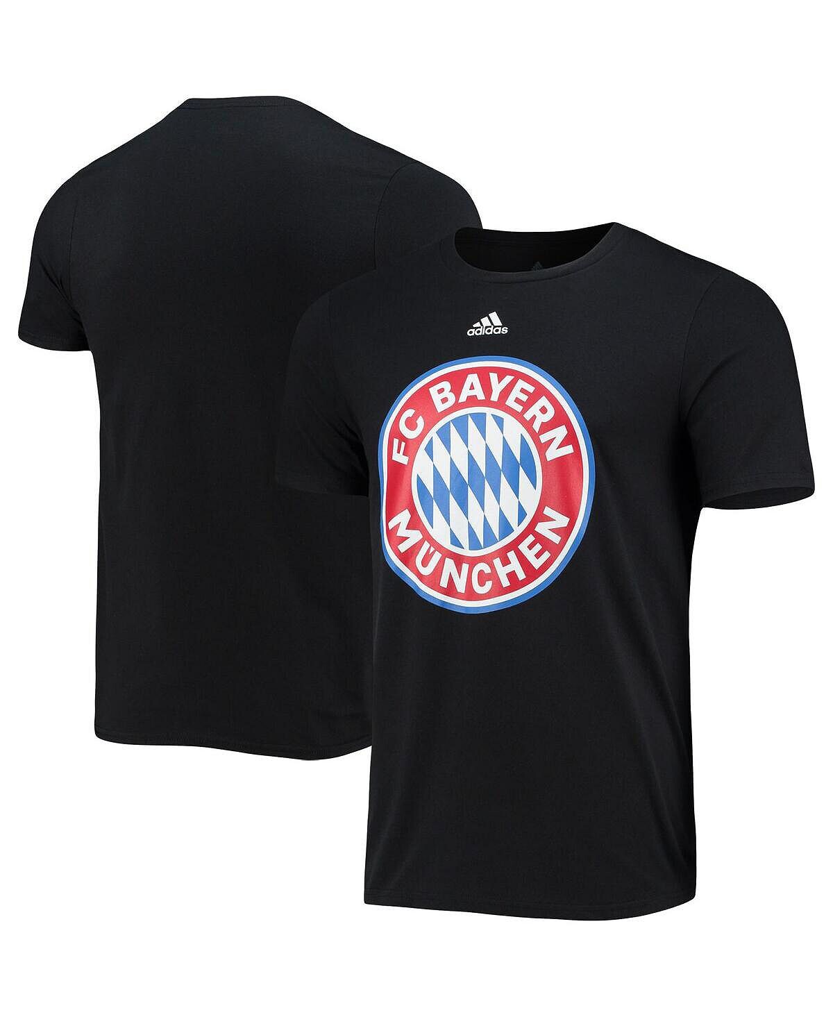 

Мужская черная футболка с логотипом bayern munich primary amplifier adidas, черный