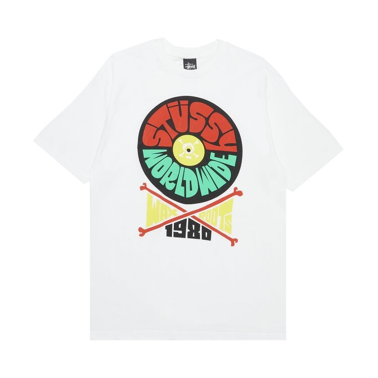 

Футболка Stussy World Wide Wax Roots 'White', белый