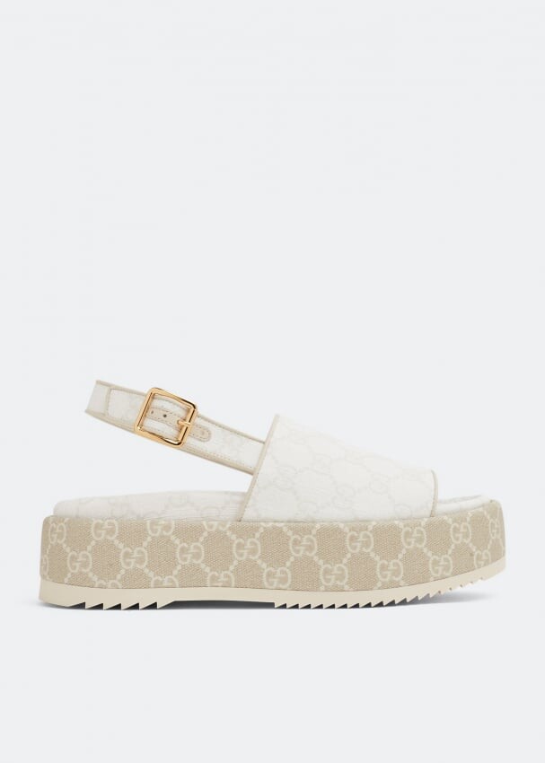 

Сандалии GUCCI Platform GG sandals, белый