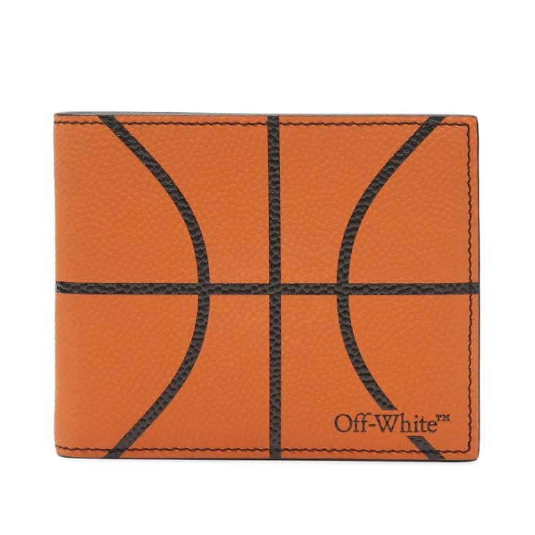 Кошелек Off-White Basketball Billfold, черный/оранжевый хлопковый топ с логотипом off white