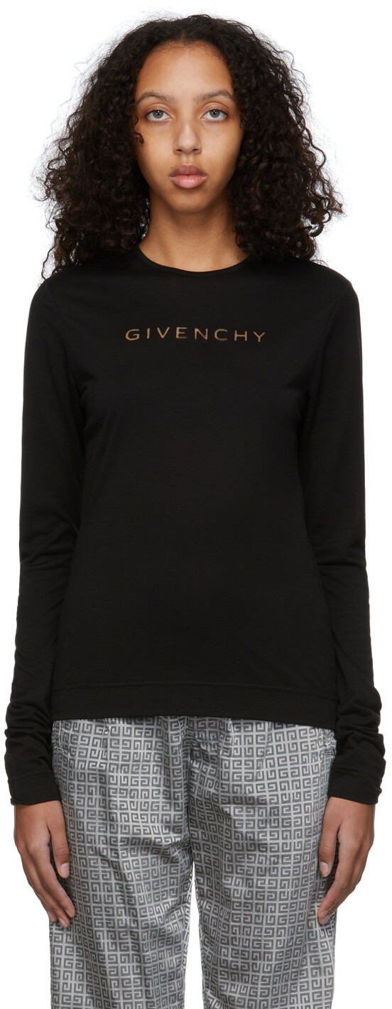 

Черная футболка с длинным рукавом 4G Devoured Second Skin Givenchy