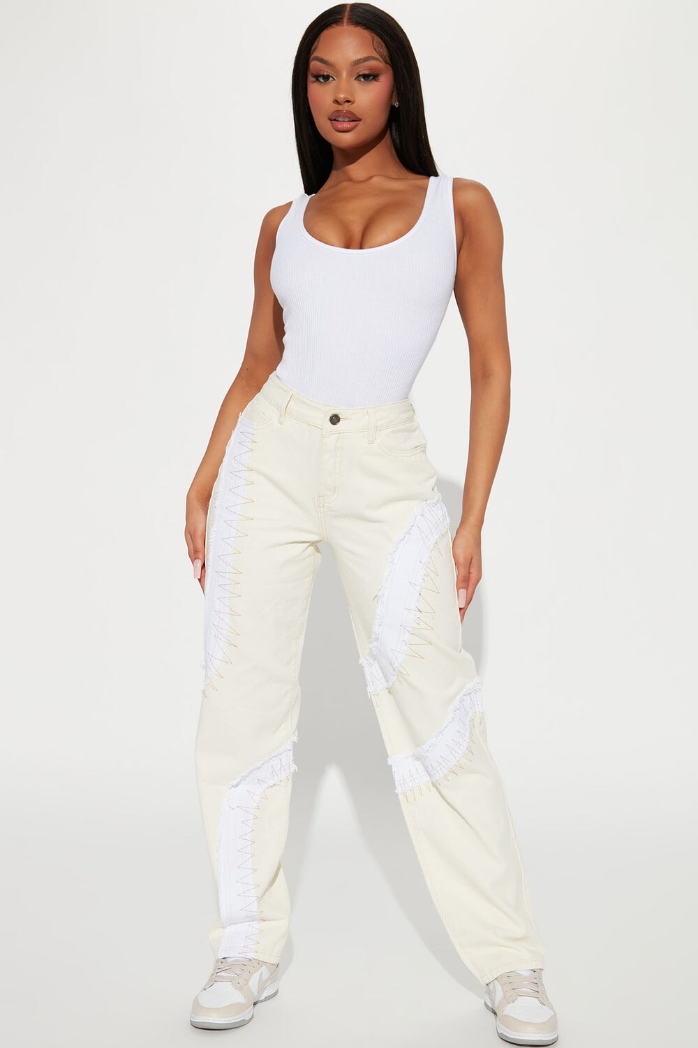 

Джинсы Fashion Nova RH06223, кремовый