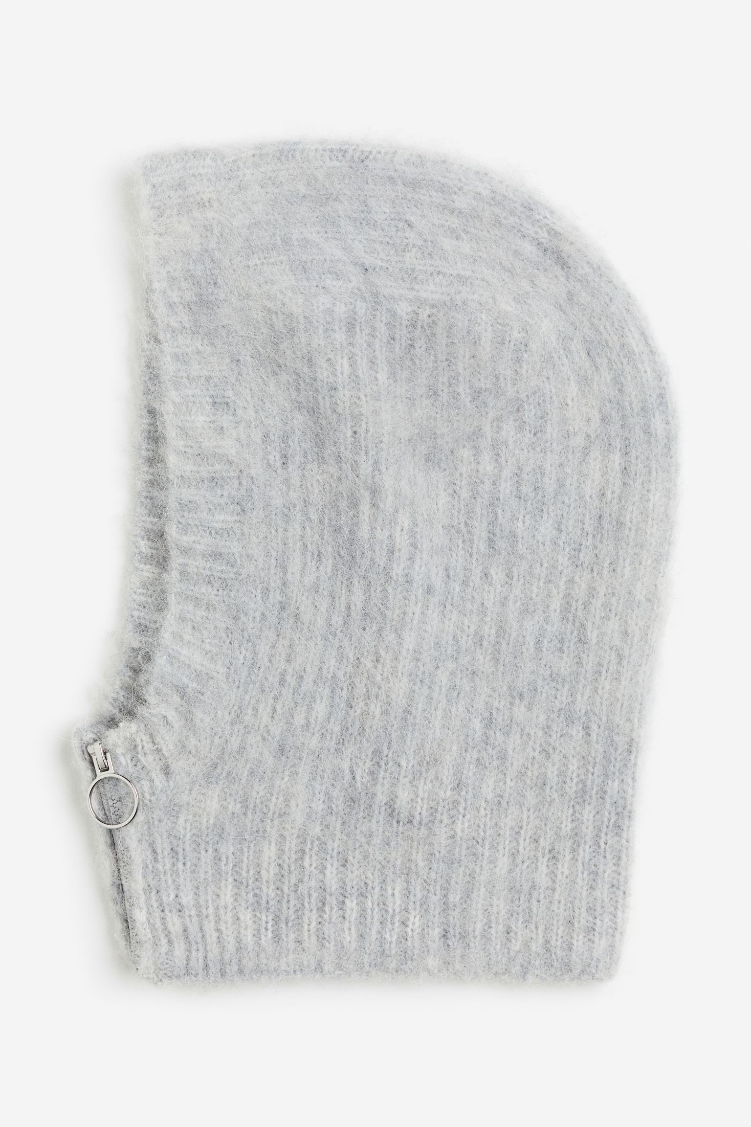 Балаклава H&M Rib-knit Wool-blend, светло-серый inspire балаклава из шерсти терракотовый