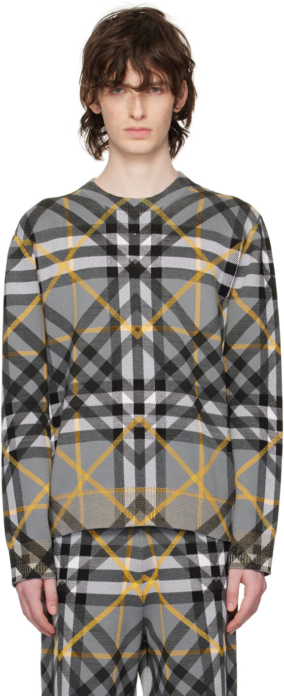 

Серый свободный свитер Burberry