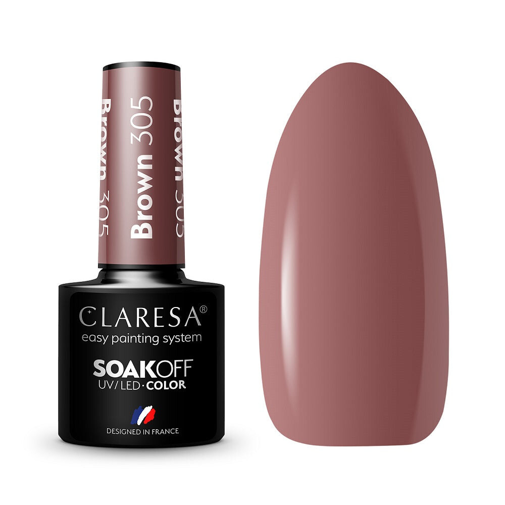 

Claresa Гибридный лак Soak Off UV/LED Brown 305 5г