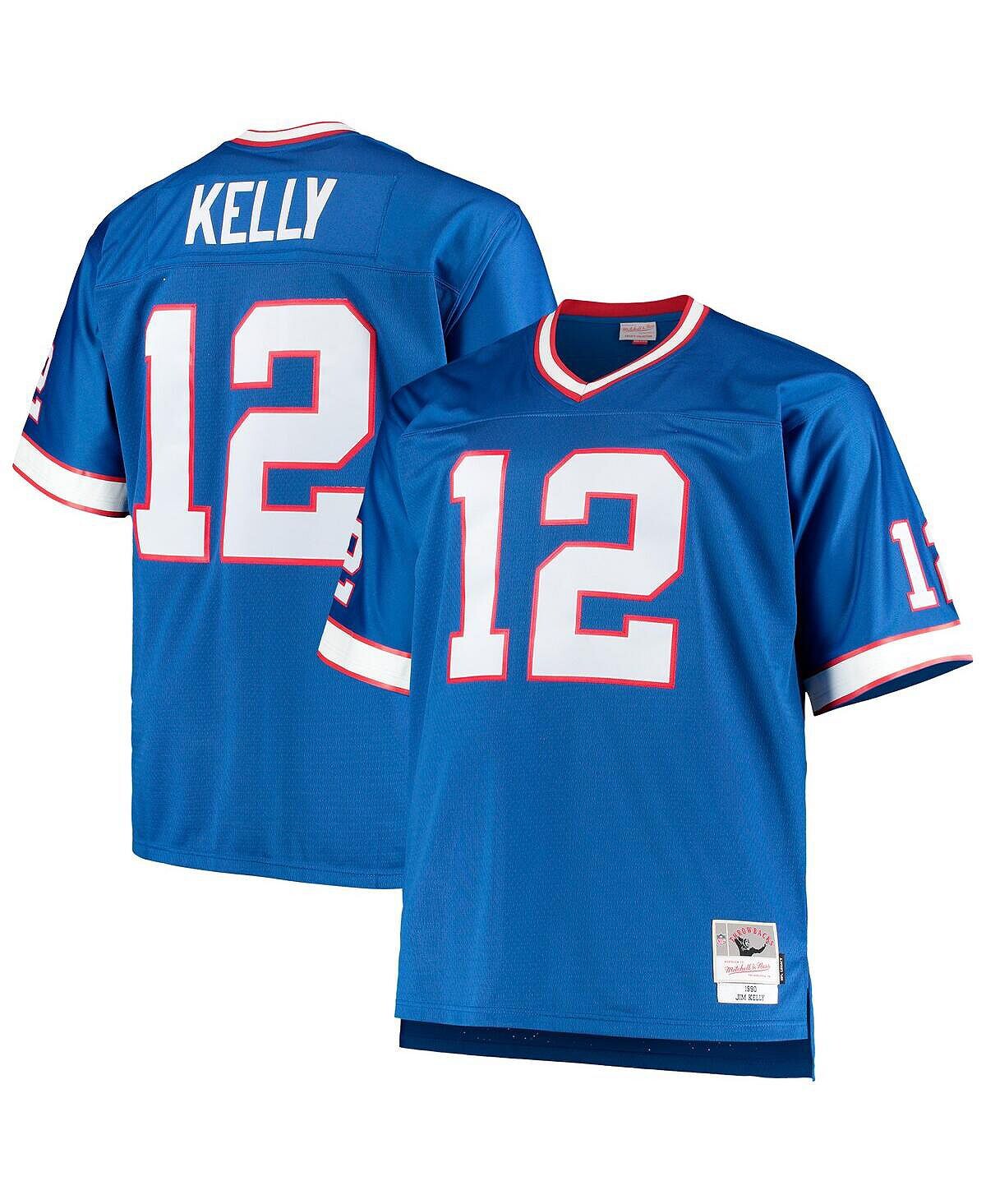 

Мужская футболка jim kelly royal buffalo bills big and tall 1990 года, копия джерси для пенсионеров Mitchell & Ness