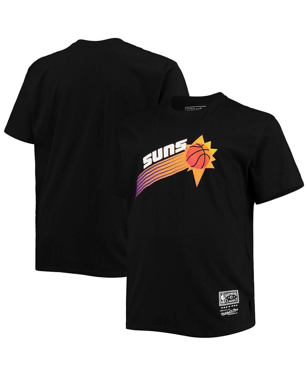 

Мужская черная футболка phoenix suns big & tall team с надписью Mitchell & Ness, черный