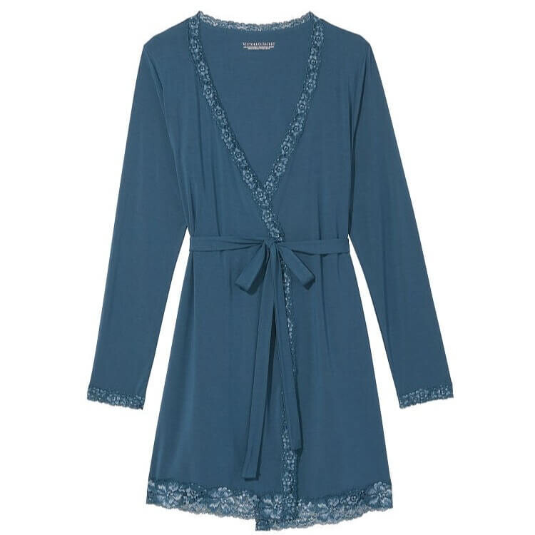 

Халат Victoria's Secret Modal Lace-Trim, синий