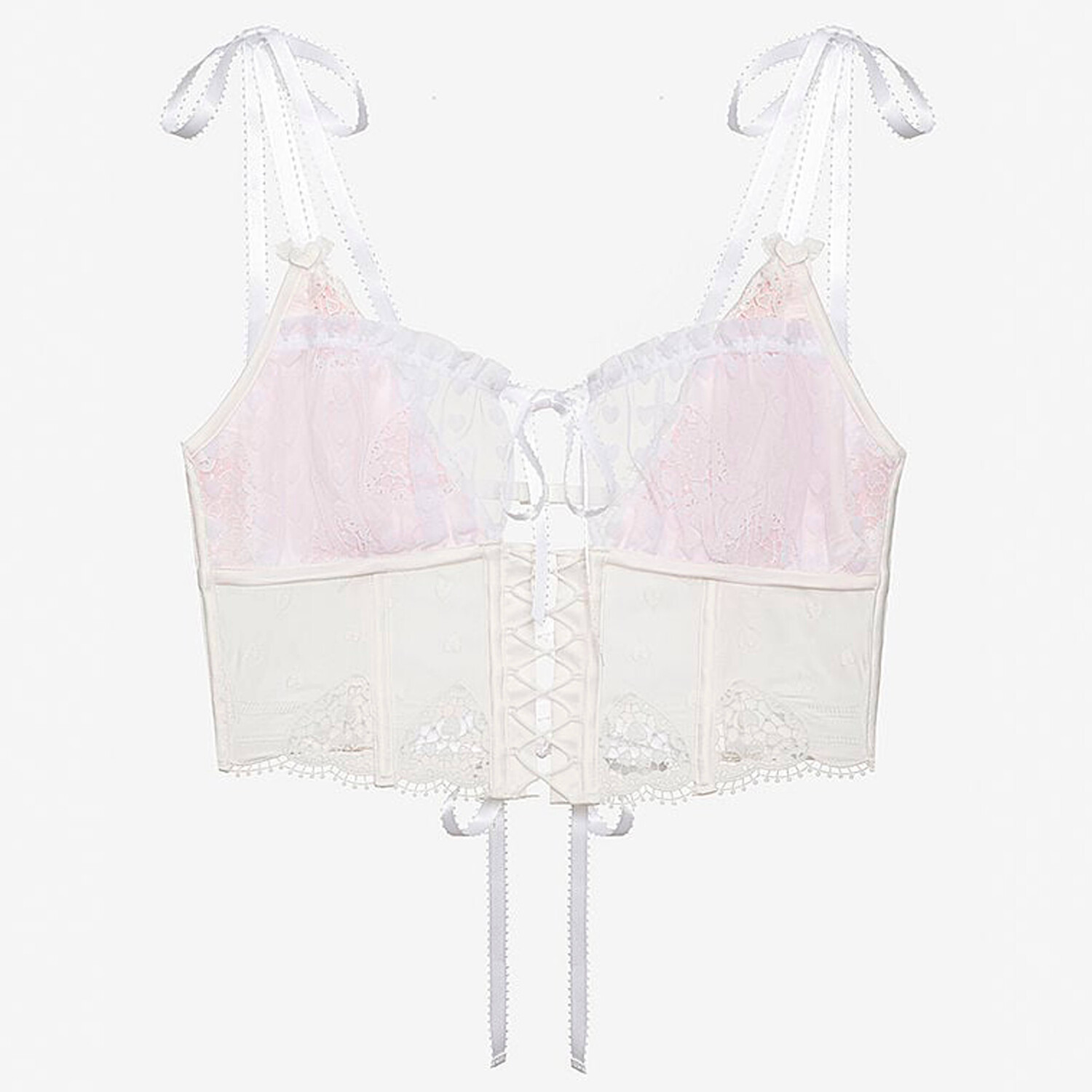 

Бюстье на косточках For Love & Lemons Heart Window, белый