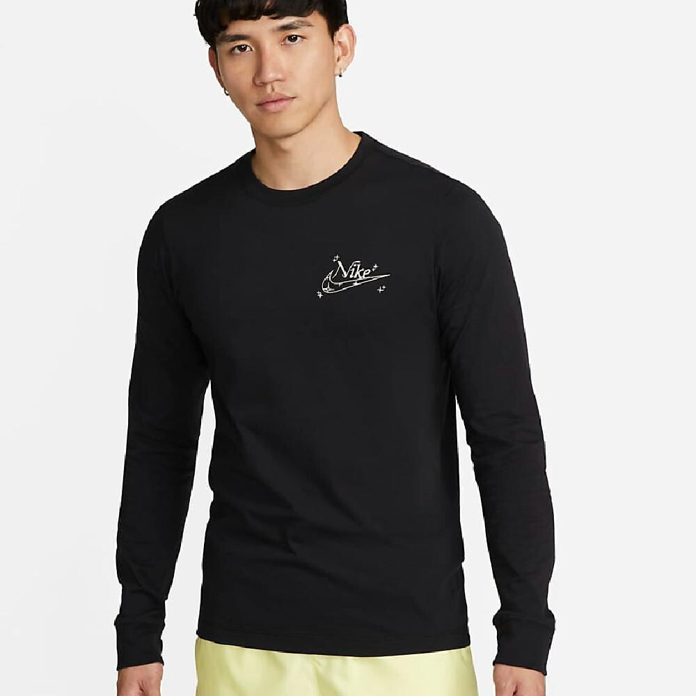 

Лонгслив Nike Sportswear, черный/белый