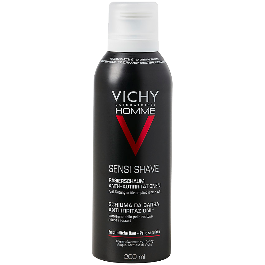 Vichy Homme пена для бритья для чувствительной кожи, 200 мл vichy homme пена для бритья против раздражения кожи 200 мл