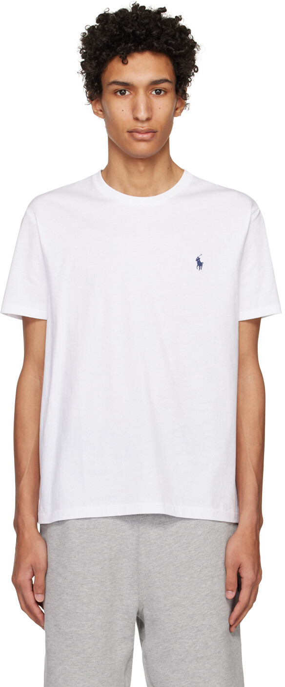 

Белая футболка с круглым вырезом Polo Ralph Lauren