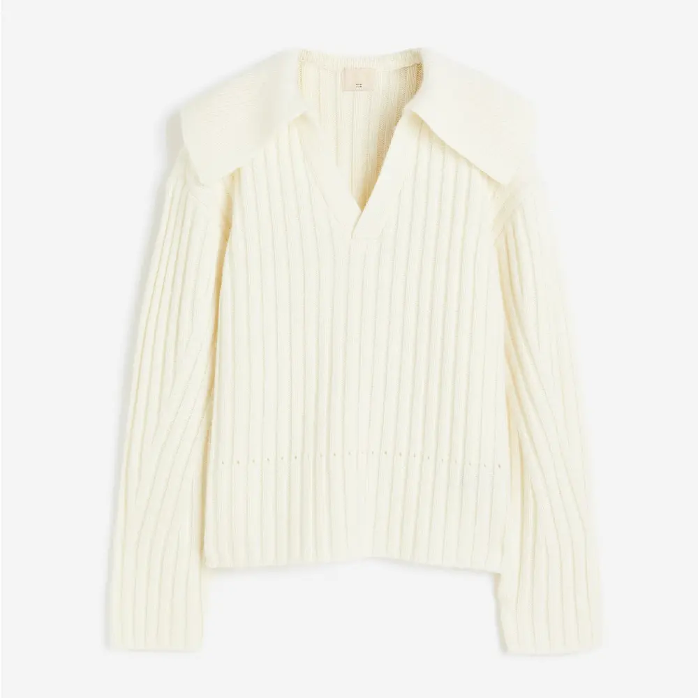 

Свитер H&M Wool Collar, кремовый, Бежевый