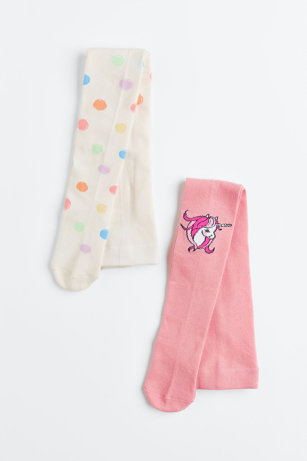 

2 пары прозрачных колготок H&M Unicorn, светло-розовый