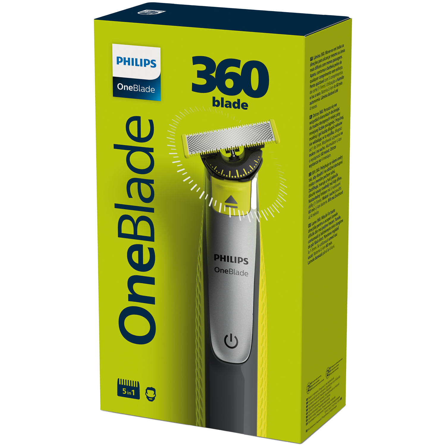 Philips Oneblade 360 QP2730/20 гибридная бритва для лица и тела, 1 комплект бритва oneblade 360 qp2730 20 philips